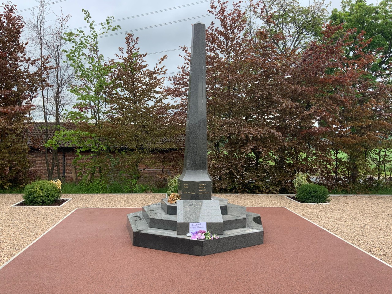 Resin footpath to memorial
